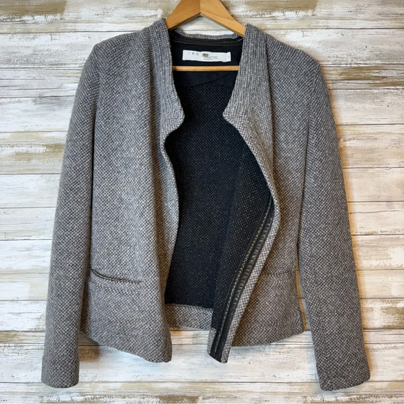 IRO Paris Women’s Neutral Boucle Cerene Tenny Jacket Size 36 Small US Sz 4 - Picture 1 of 10